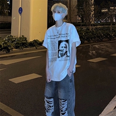 高点击！！纯棉重磅美式复古短袖T恤T31-P35，男装T恤，星座310A-4