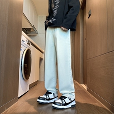 酒店低角度高弹力修身微喇水洗牛仔长裤男基础G37-TP40，男装休闲裤，星座910