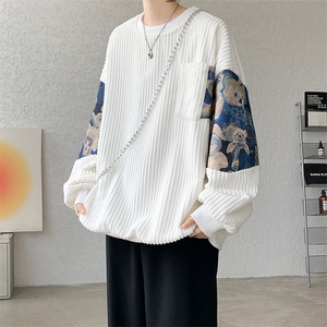现货 WY10065-特P45 加绒特P55 特殊面料圆领百搭小熊卫衣图片