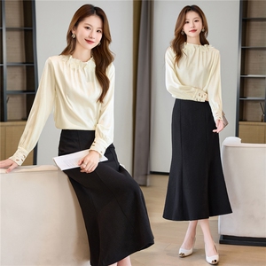 御姐气质女神范套装女秋季2025新款高端精致职业装轻熟风套装裙图片
