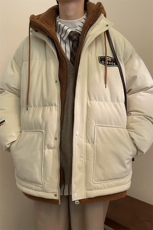 冬季男女假两件棉衣外套青少年加绒加厚绣标棉服8117-P140控价188，男装棉衣，电商A441-1
