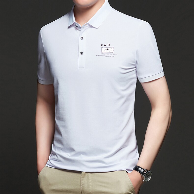 夏季新品polo衫翻领短袖t恤男装上衣休闲有领半袖带领体恤,男装T恤,电商B212（原钱塘6029）
