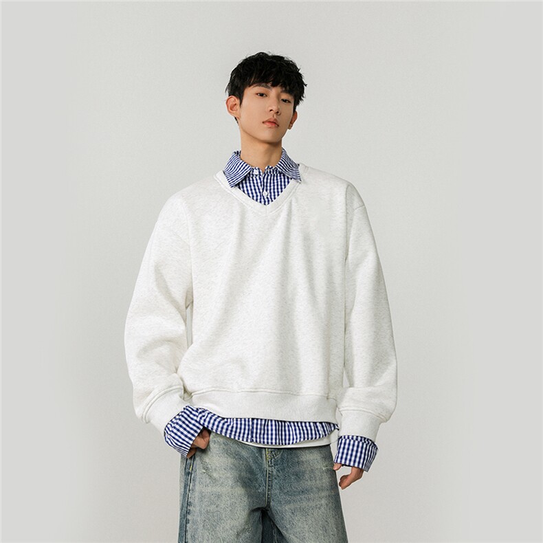 1可二开假两件大码M-5XL卫衣表面棉底部聚酯纤维78009P58，男装卫衣，星座226-2