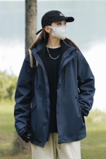 冬季三合一外套日系连帽男装青年夹克户外防水冲锋衣外套6152-P90，男装夹克，星座1403A