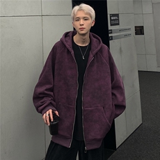 扎染脏脏拉链开衫卫衣男款连帽春秋美式复古cleanfit潮牌高街外套，男装卫衣，电商C307