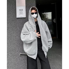 加绒加厚冬款男连帽卫衣保暖高领拼接外套WY131P65，男装卫衣，星座1013-1
