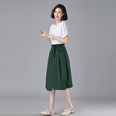 2022夏款新款短袖半身裙套装554款，女装套装/套裙，秋牧寒烟