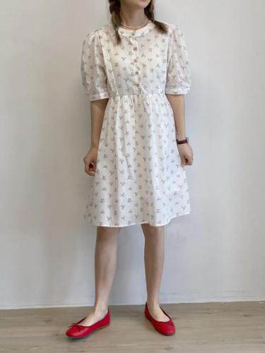 清新小碎花连衣裙，夏季小短款图片