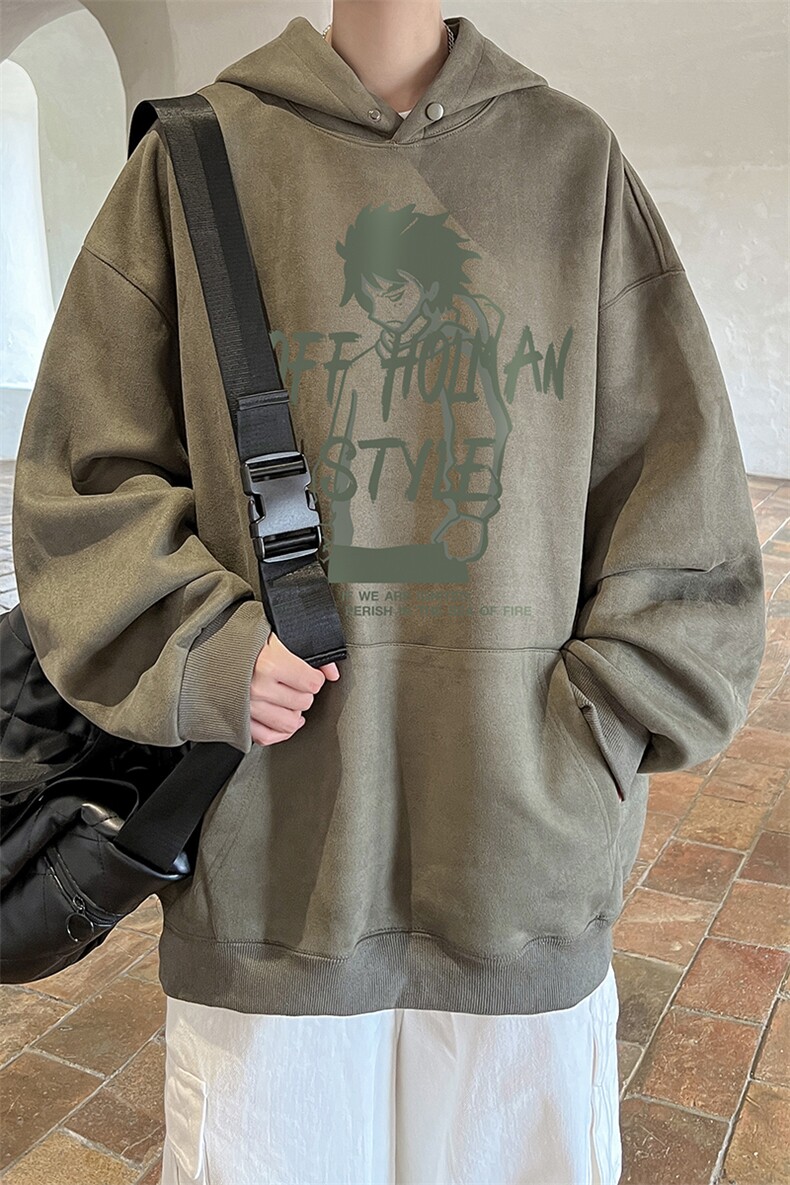 量大优可提供视频麂皮绒卫衣连帽HD019-1-LPWY4267-P40,男装卫衣,电商019-1