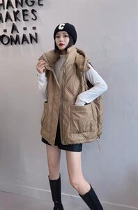 韩版宽松休闲羽绒马甲,女装马甲,那简