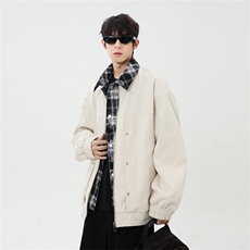 2025春休闲痞帅工装翻领夹克潮流外套得物二开XZ301b-2-JK2589P78，男装夹克，星座301B-2（原A443-1）