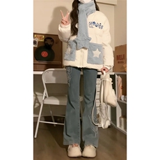 女风送围巾复古可爱软糯棉衣ZM0130-P100，男装棉衣，星座313A(原308A-2)