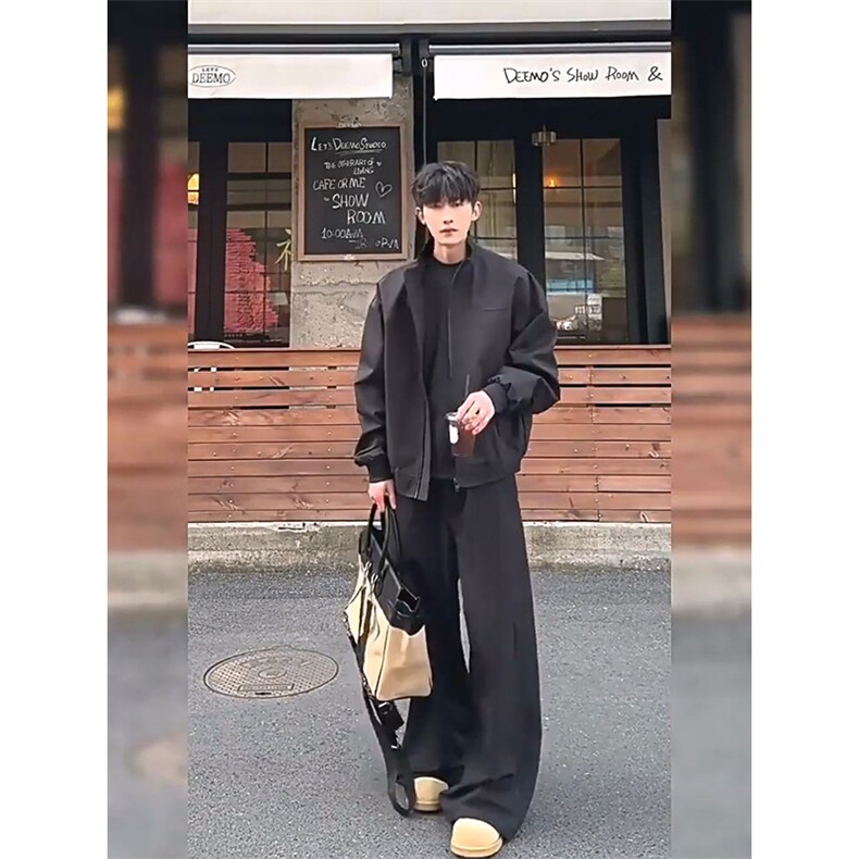 26春装新款美拉德立领飞行夹克boxy廓形休闲百搭外套上衣JK6500,男装夹克,电商A486-1