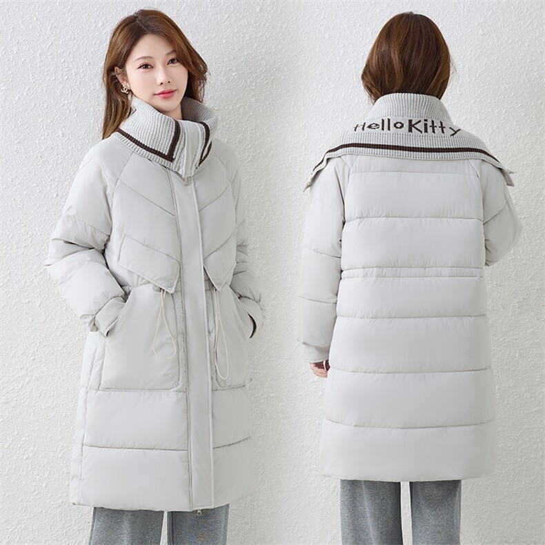 羽绒棉服女中长款2025冬季新款韩版收腰显瘦减龄时尚加厚外套棉袄,女装棉衣/棉服,琦鑫阁（原依鑫阁）