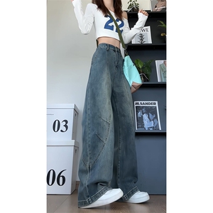 秋季新款美式复古休闲裤男宽松休闲百搭高级感长裤NK8678-特价48图片