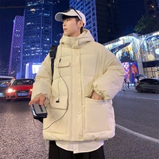 冬季羽绒服男士港风宽松面包服连帽加厚青少年M559-P90，男装羽绒服，星座1109-3