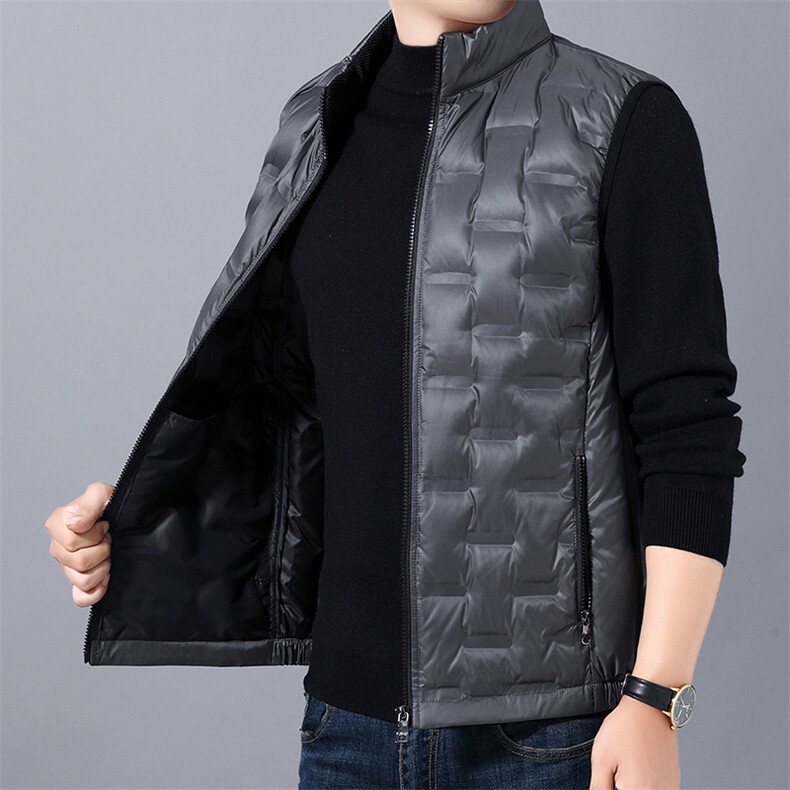 CXYF59381钱塘2020-2冬季厚款商务休闲中年男士百搭羽绒马甲P132,男装羽绒服,钱塘207-2