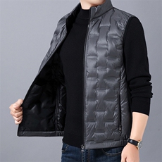 CXYF59381钱塘2020-2冬季厚款商务休闲中年男士百搭羽绒马甲P132，男装羽绒服，钱塘207-2