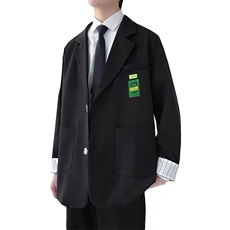 小西装男士秋冬季痞帅学院风dk制服宽松休闲单西服外套男XZ03-P80，男装西服，星座505-3