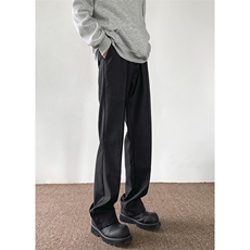 量大优垂感冰丝西裤cleanfit黑色休闲裤微喇vibe裤子XK175-特P35，男装西裤，星座1213