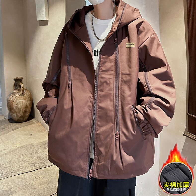 冲锋衣！衣男冬季冲锋衣男连帽服袄外套CFMY370-P95,男装棉衣,电商B371