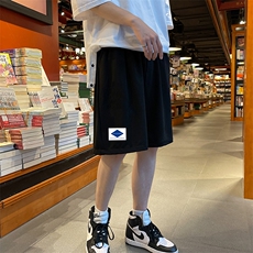 MK37061-P15冰丝短裤男士大码宽松休闲五分裤男运动中裤港风，男装休闲裤，电商A040
