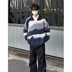 百搭文艺流行简约慵懒仿貂毛套头立领毛衣新款气质日系M506，男装针织衫/毛衣，星座1116A（原606A-3）