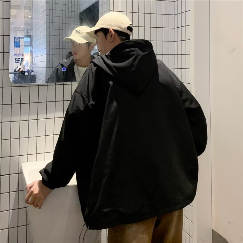 美式冲锋衣男秋季日系cityboy外套男连帽机能工装夹克J2072-P65,男装夹克,星座1008-1