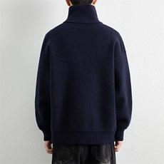 25851-特P70秋季时尚立领毛衣开衫男士针织衫简约宽松外套夹克，男装针织衫/毛衣，电商D310B
