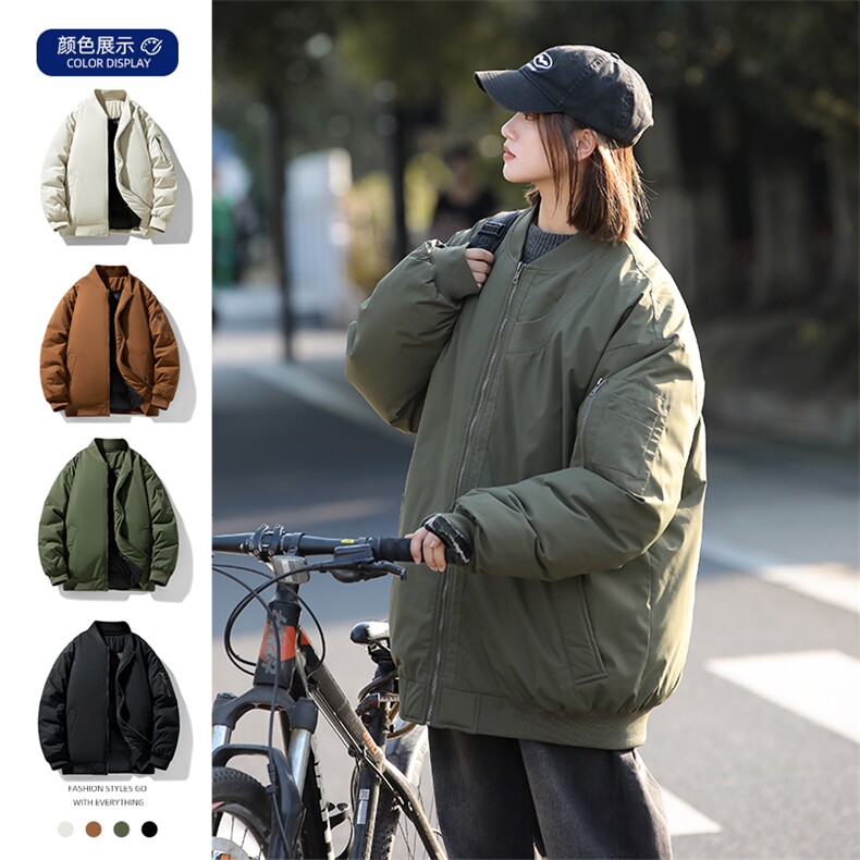 棒球服外套男女棉服美式潮牌复古高级感男装宽松飞行员M0822-P98图片