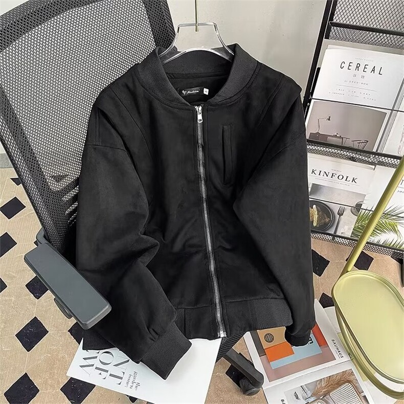 麂皮绒棒球服外套男士春季A679P75,男装夹克,星座1116-2