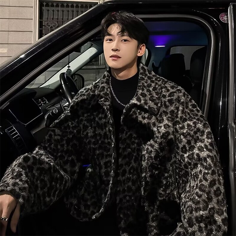 A177-P65文艺日系时尚小香风豹纹外套慵懒百搭流行原宿，女装短外套，电商B323A