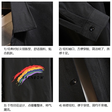 S15064-P38长袖衬衫男士大码宽松衬衣男寸衫男寸衣，男装衬衫，电商A040A