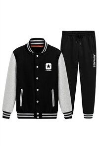 2025秋季新款棒球服运动套装情侣班服套装XZ102A-4-Q8632-P95图片