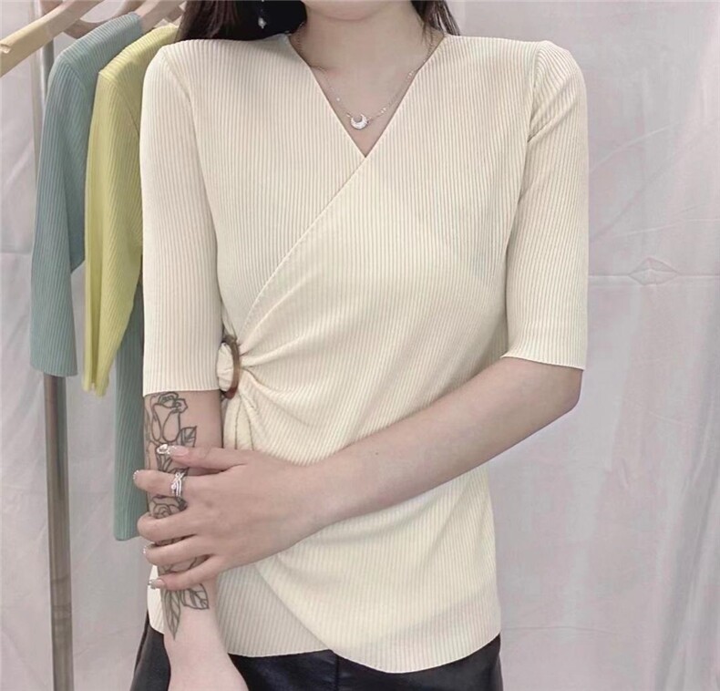 褶皱设计针织衫，其它，魅力元素