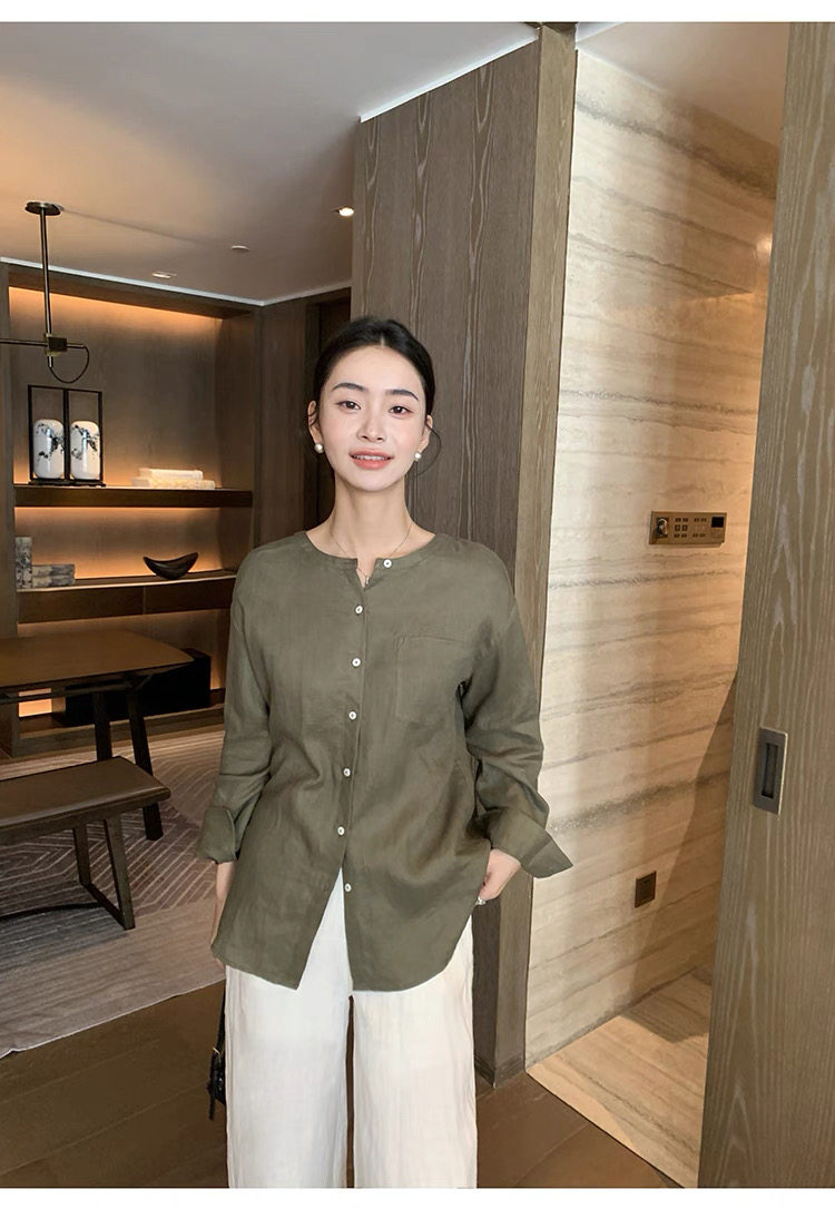 2025年秋季新款百搭女士带兜长袖圆领开衫,针织衫/毛衣,织己羊绒