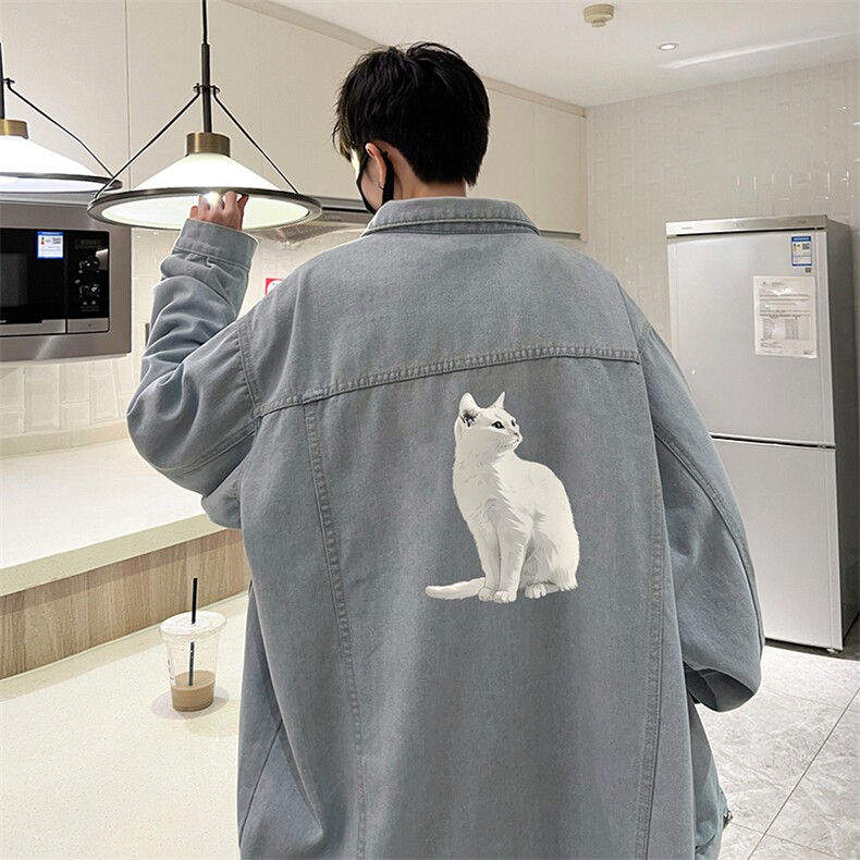 牛仔夹克男大码牛仔外套男茄克NJ77407-P60,男装夹克,电商A040