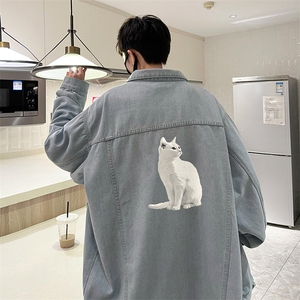 牛仔夹克男大码牛仔外套男茄克 NJ77407-P60图片