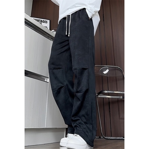 K5026/特P40新品扎染脏脏裤休闲裤男女直筒裤高街运动长裤子图片