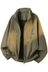 JK009立体白底春季工装美式游骑兵夹克聚酯纤维(M-5XL)TP55，男装夹克，电商A088