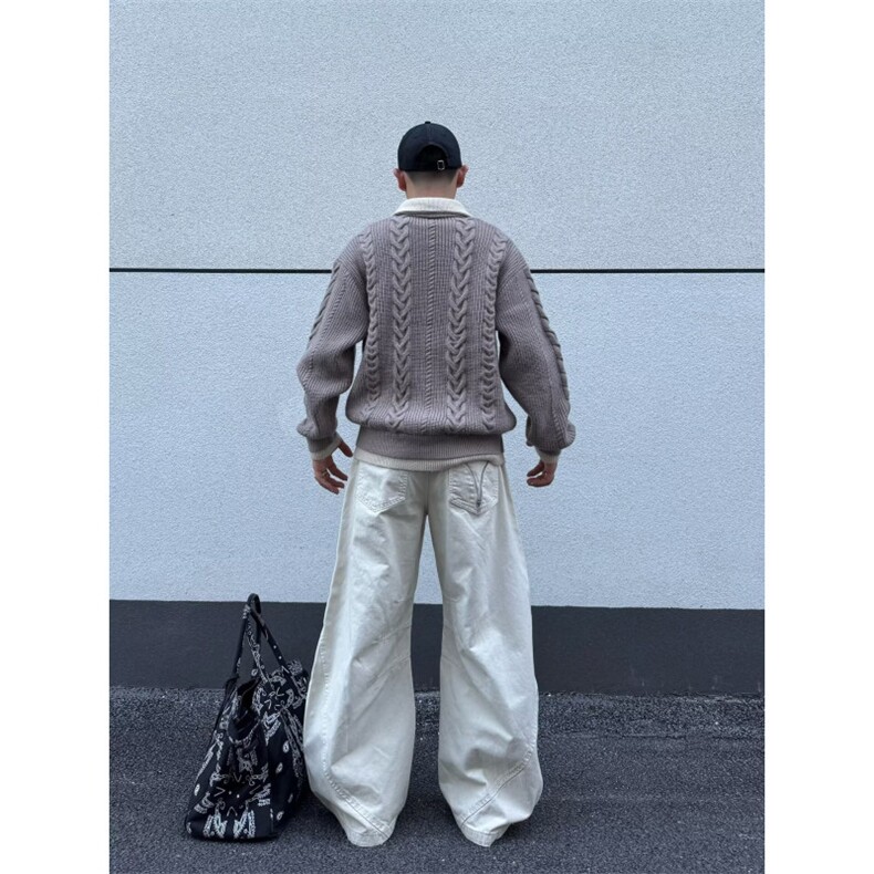 MM416-P80美式新款复古休闲慵懒风针织毛衣外套,男装针织衫/毛衣,星座617A-2