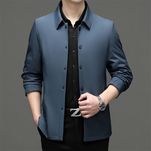 Z1317春季新款2023年男士休闲长袖翻领夹克商务外套图片
