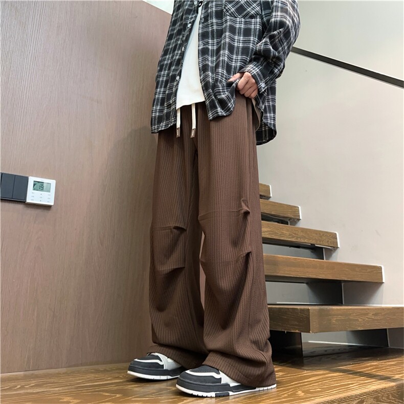 K2477批45控68秋季新款垂感面料裤子男伞兵裤百搭休闲裤男裤子,男装休闲裤,电商D229A