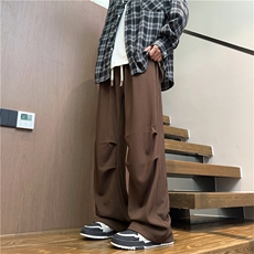 K2477批45控68秋季新款垂感面料裤子男伞兵裤百搭休闲裤男裤子，男装休闲裤，电商D229A