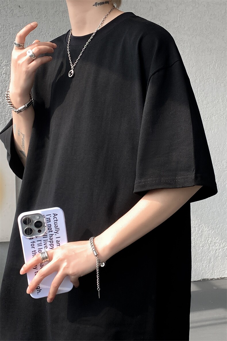 潮牌短袖T恤印花设计感T恤美式复古夏季新款打底短袖T恤半袖P38,男装T恤,电商B319