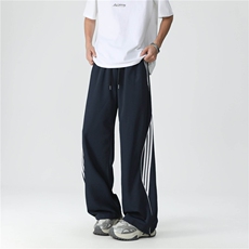 网图，时尚条纹休闲裤抖音得物可送样-EX50706-特批30，男装休闲裤，电商A061