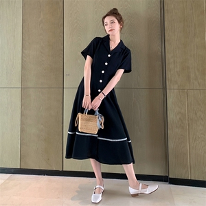 【现货】2021夏季新款法式复古连衣裙 255-2031-P105控158,女装连衣裙,浙宝288（原255）
