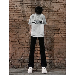 图片已授权弹力渐变大码微喇毛边直筒牛仔裤男K860-K861-K866-P50图片
