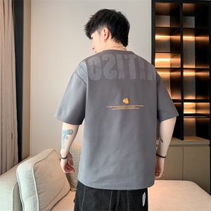 男夏季宽松休闲百搭T恤T6882小码P22大码P25图片