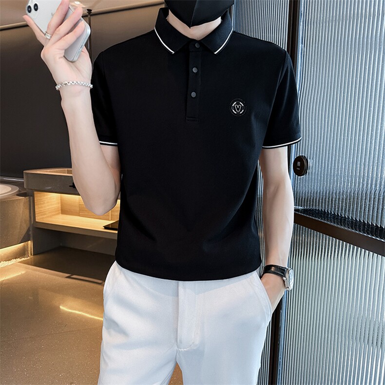 2024工艺款短袖T恤轻奢翻领短袖时尚Polo衫T0269-P55图片